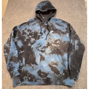 Nike Sportswear Club Tie Dye Hoodie Pullover Mens XL Sweatshirt Y2K Gorpcore